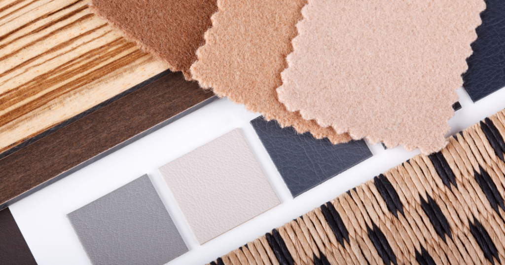 fabric and color options for interior design