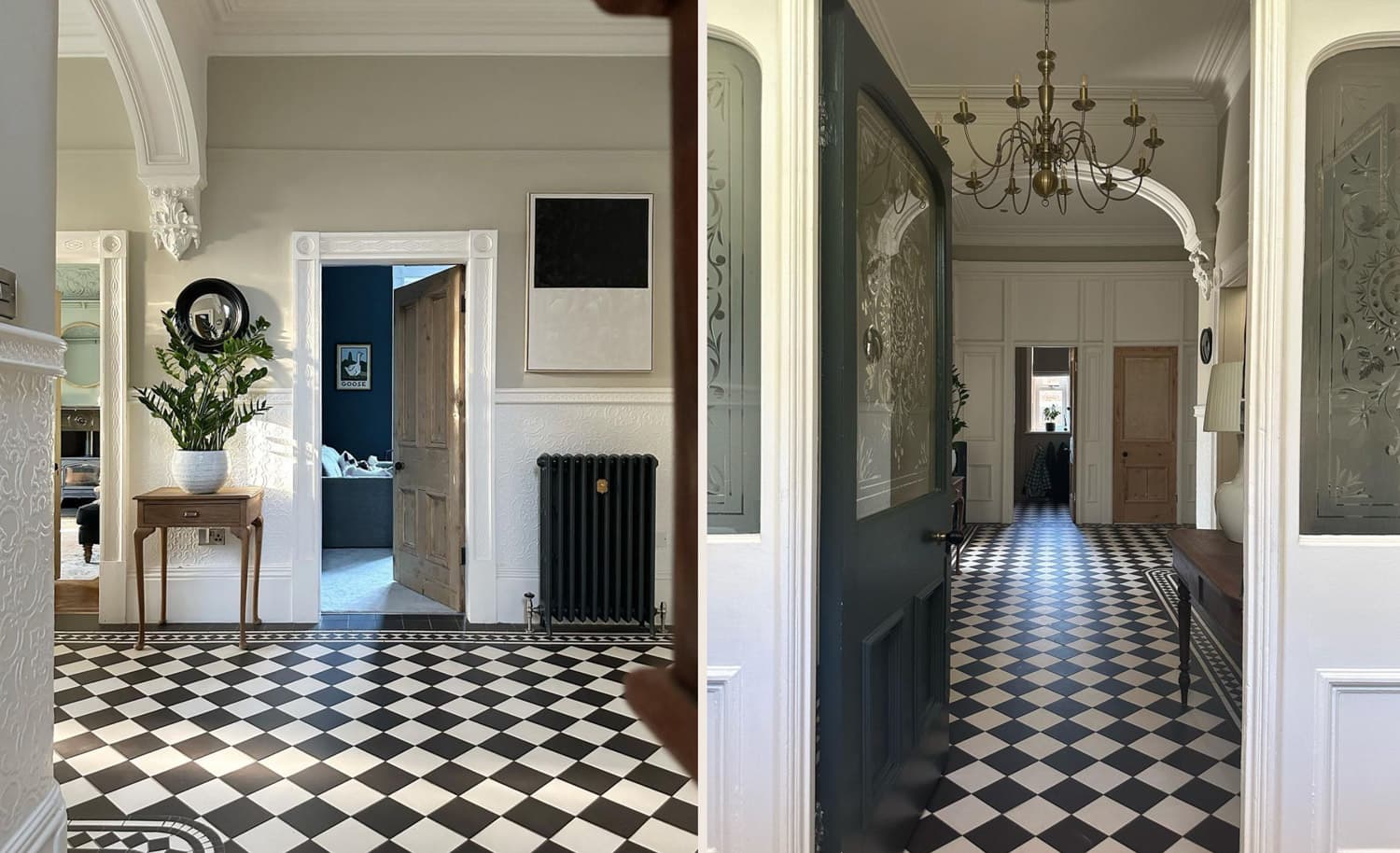 checkered tile floors